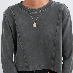 Zara charcoal cropped sweatshirt (unworn)